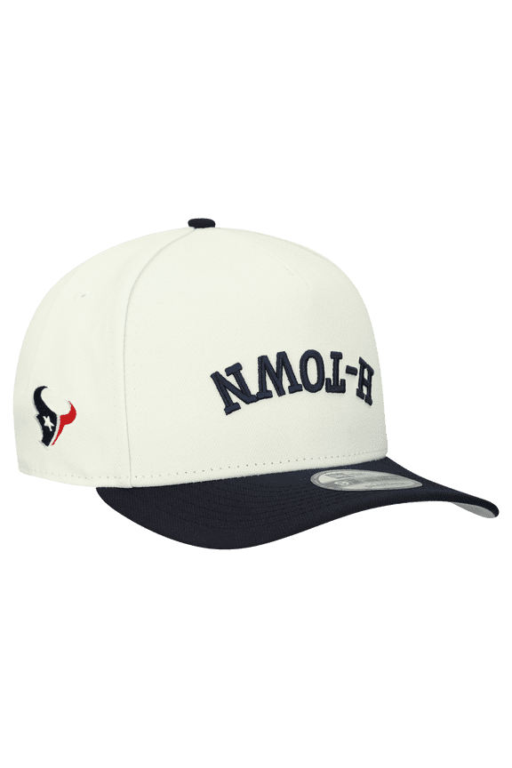 Men's New Era  Cream Houston Texans Upside Down 9FIFTY A-Frame Snapback Hat