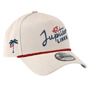 Men's New Era Cream Jupiter Links Golf Club 9FORTY A-Frame Adjustable Rope Hat