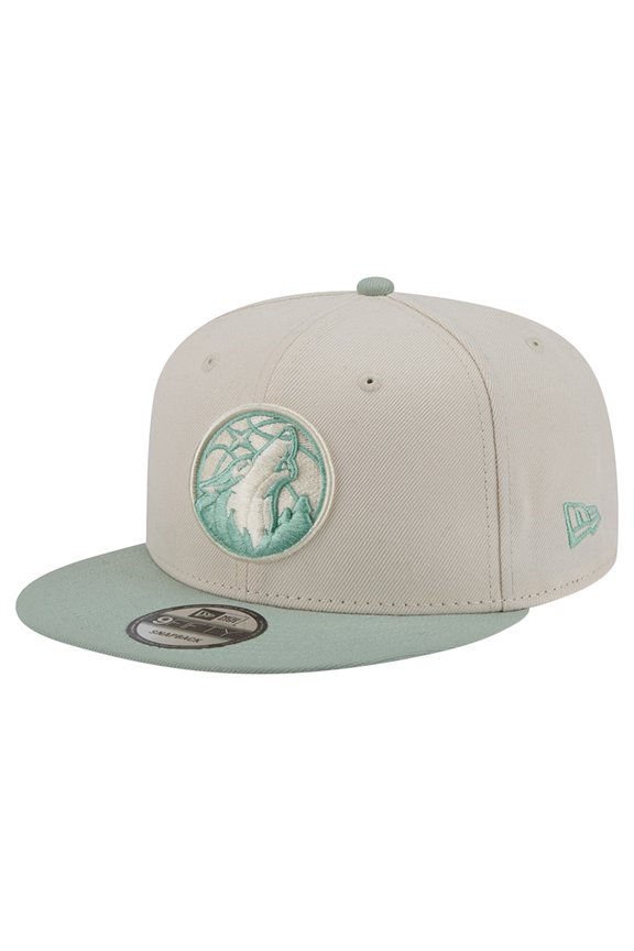 Men's New Era Cream/Light Green Minnesota Timberwolves Color Pack 9FIFTY Snapback Hat