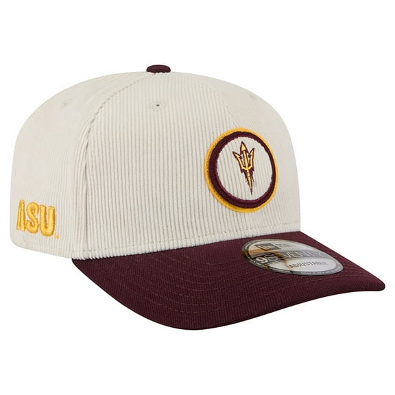 Men's New Era Cream/Maroon Arizona State Sun Devils Loyal Corduroy 9SEVENTY Adjustable Hat
