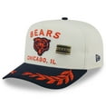 thumbnail image 1 of Men's New Era Cream/Navy Chicago Bears 2025 NFL Draft A-Frame 59FIFTY Fitted Hat, 1 of 5