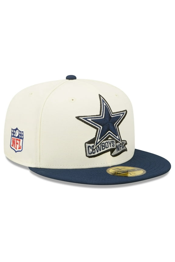Men's New Era Cream/Navy Dallas Cowboys 2022 Sideline 59FIFTY Fitted Hat
