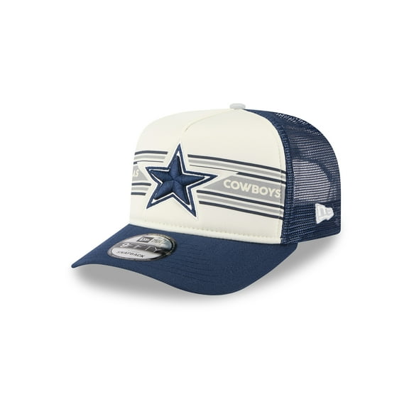 Men's New Era Cream/Navy Dallas Cowboys Banner A-Frame 9FIFTY Snapback Hat