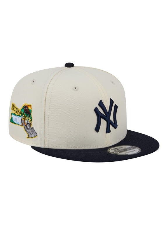 Men's New Era Cream/Navy New York Yankees Localized 9FIFTY Snapback Hat