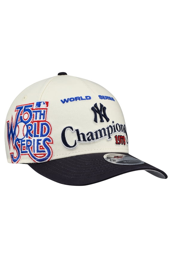 Men's New Era Cream/Navy New York Yankees World Series 9FORTY M-Crown A-Frame Adjustable Hat