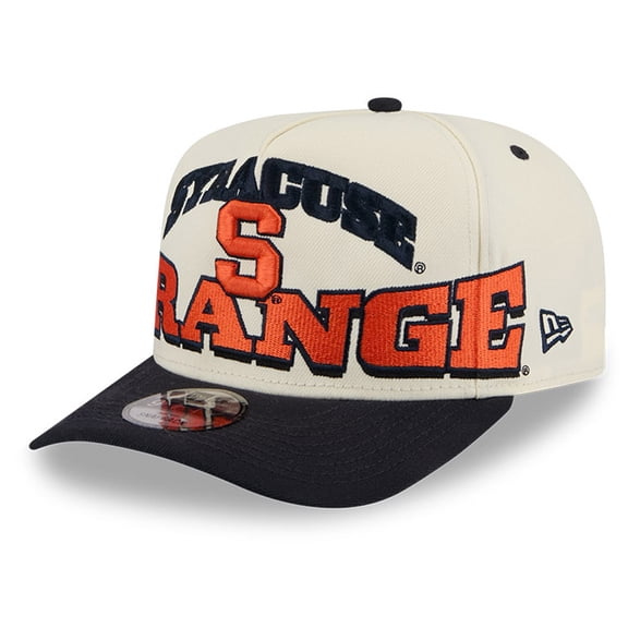 Men's New Era Cream/Navy Syracuse Orange March Madness Historic Collection 9FIFTY A-Frame Snapback Hat