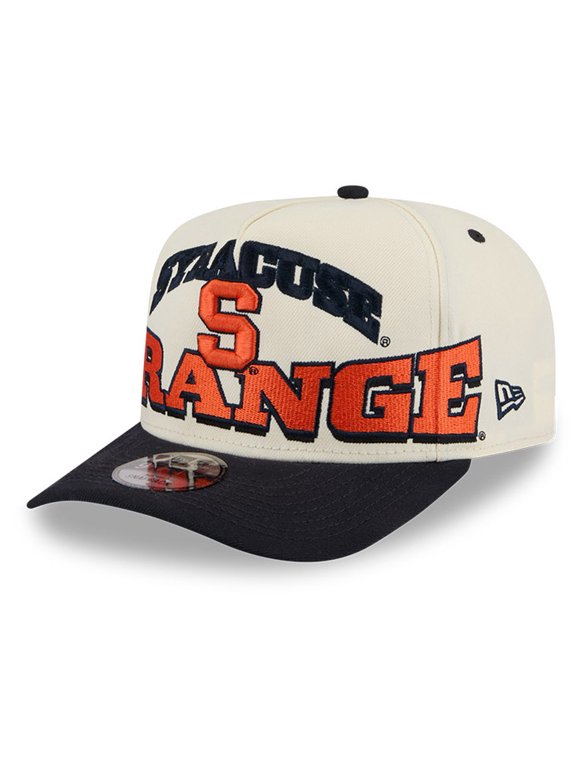 Men's New Era Cream/Navy Syracuse Orange March Madness Historic Collection 9FIFTY A-Frame Snapback Hat