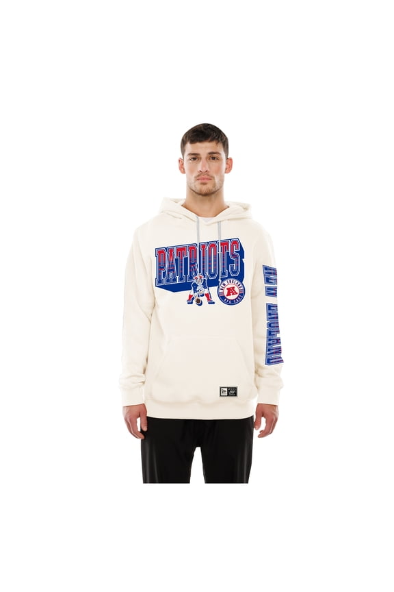 Men's New Era Cream New England Patriots Dune Dust Hoodie