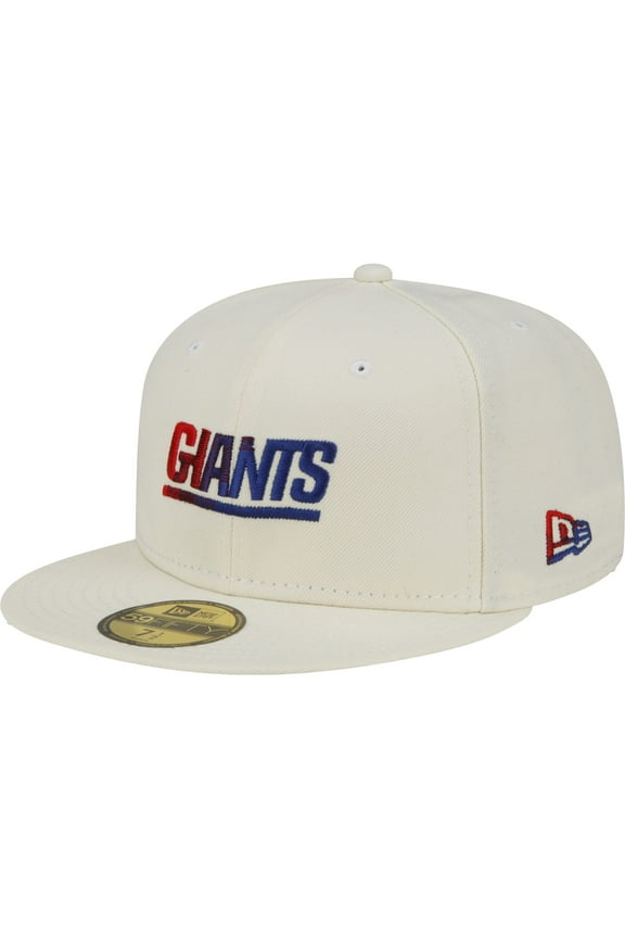Men's New Era Cream New York Giants Chrome Color Dim 59FIFTY Fitted Hat