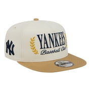 Mens New Era Cream New York Yankees Club 9FIFTY A-Frame Snapback Hat