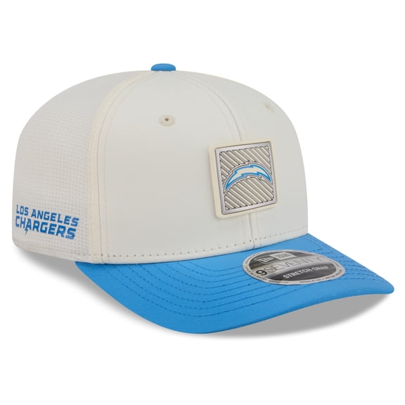 Men's New Era Cream/Powder Blue Los Angeles Chargers 2026 NFL Training Camp 9SEVENTY Adjustable Hat