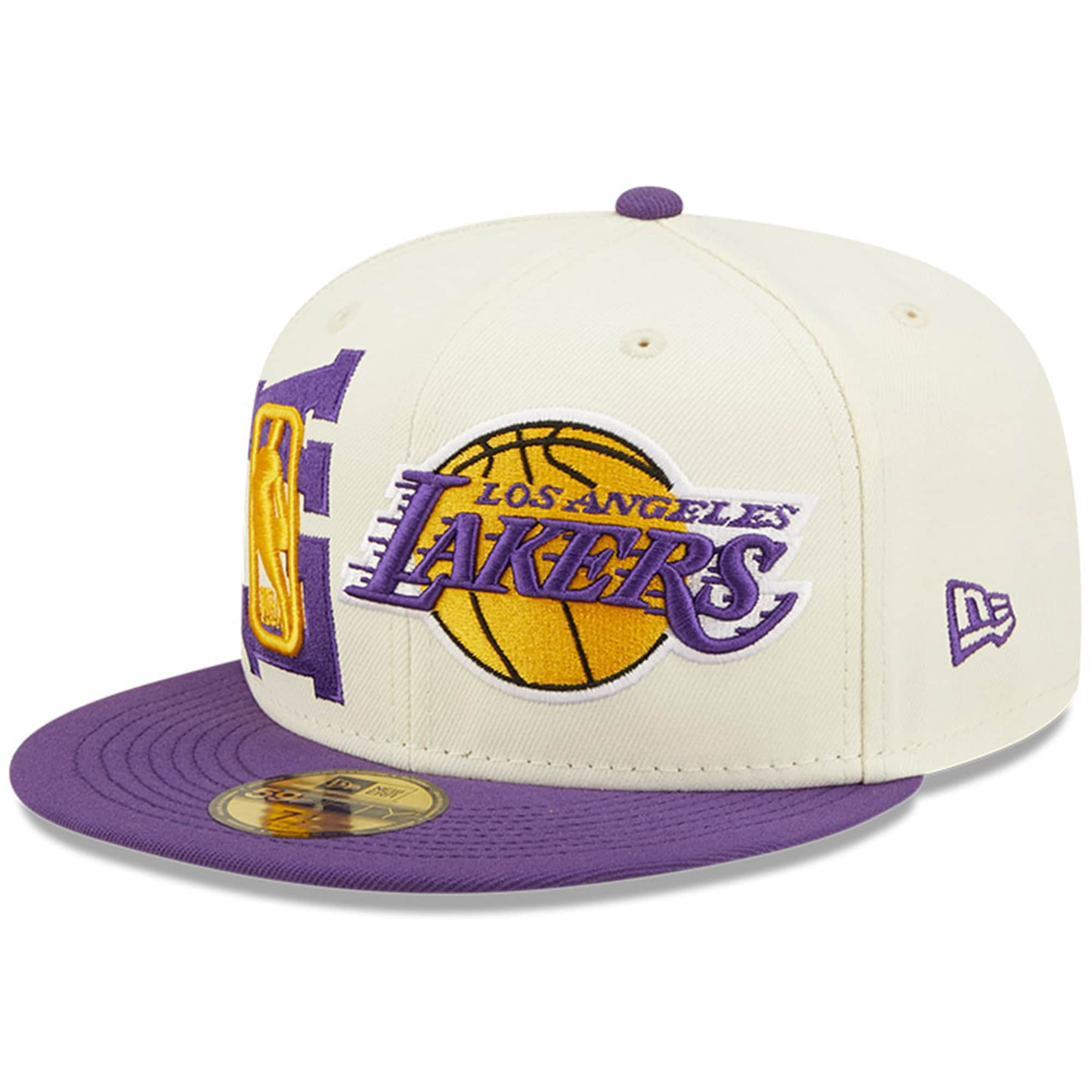 Purple Lakers Fitted Caps Men's Los Angeles Lakers New Era Purple