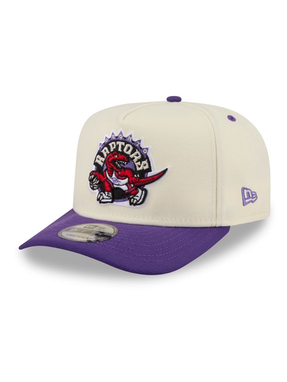 Men's New Era Cream/Purple Toronto Raptors City A-Frame 9FIFTY Snapback Hat