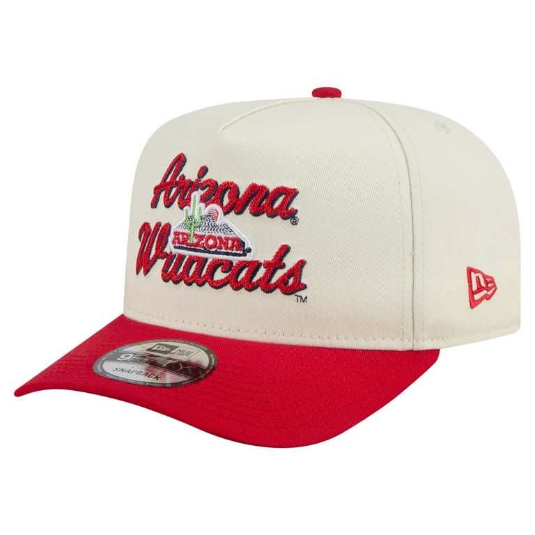 Men's New Era Cream/Red Arizona Wildcats Vintage Chainstitch