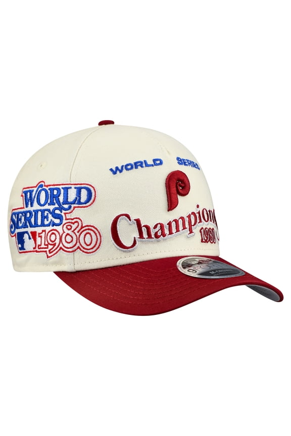 Men's New Era  Cream/Red Philadelphia Phillies World Series 9FORTY M-Crown A-Frame Adjustable Hat