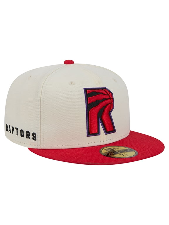 Men's New Era Cream/Red Toronto Raptors Deceptor 59FIFTY Fitted Hat