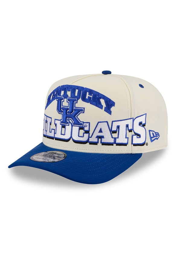 Men's New Era Cream/Royal Kentucky Wildcats March Madness Historic Collection 9FIFTY A-Frame Snapback Hat