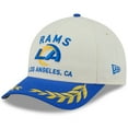 thumbnail image 1 of Men's New Era Cream/Royal Los Angeles Rams 2025 NFL Draft 9FORTY A-Frame M-Crown Adjustable Hat, 1 of 5