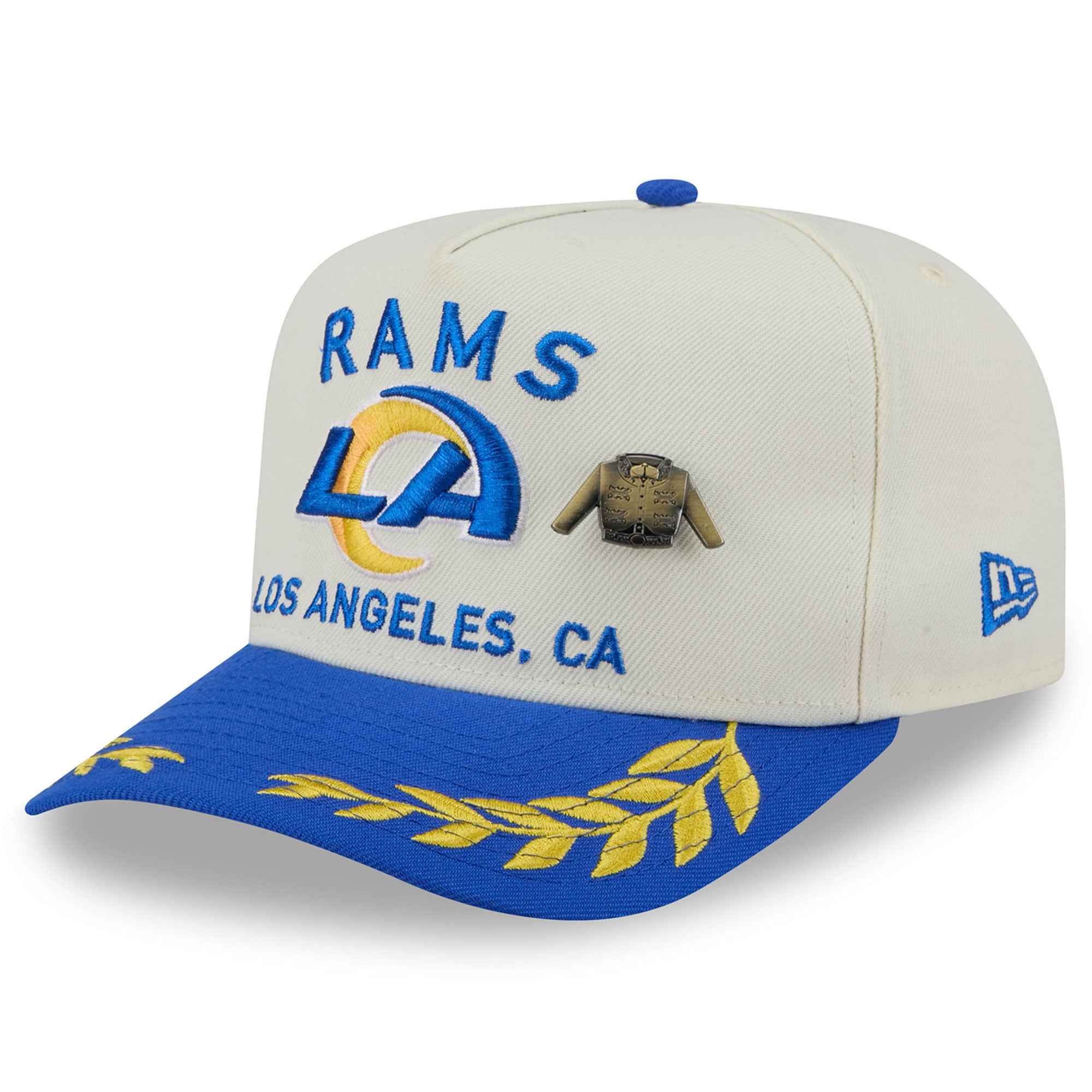 Men's New Era Cream/Royal Los Angeles Rams 2025 NFL Draft A-Frame ...