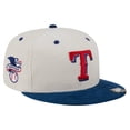 thumbnail image 1 of Men's New Era Cream/Royal Texas Rangers Two-Tone Corduroy 59FIFTY Fitted Hat, 1 of 6