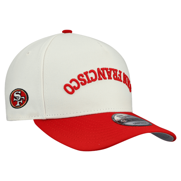 Men's New Era  Cream San Francisco 49ers Upside Down 9FIFTY A-Frame Snapback Hat