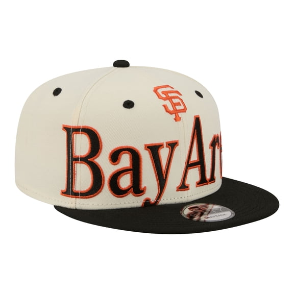 Men's New Era Cream San Francisco Giants Oversized Slogan 9FIFTY Snapback Hat