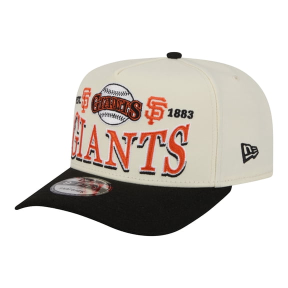 Men's New Era Cream San Francisco Giants Throwback Tri-Hit A-Frame 9FIFTY Adjustable Hat