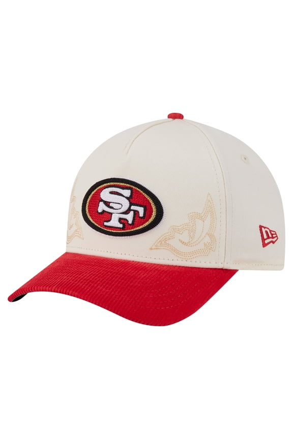 Men's New Era Cream/Scarlet San Francisco 49ers Western 9FORTY A-Frame Adjustable Hat