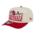 thumbnail image 1 of Men's New Era Cream St. Louis Cardinals Throwback Tri-Hit A-Frame 9FIFTY Adjustable Hat, 1 of 7