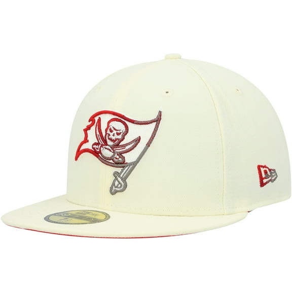 Men's New Era Cream Tampa Bay Buccaneers Chrome Color Dim 59FIFTY Fitted Hat