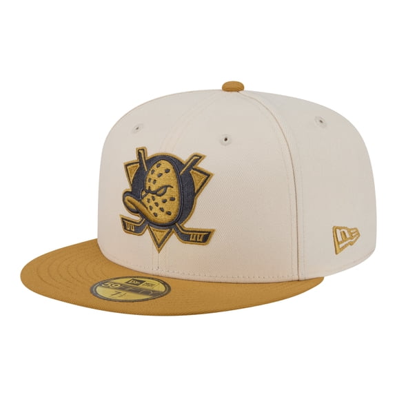 Men's New Era  Cream/Tan Anaheim Ducks Colorpack Two-Tone 59FIFTY Fitted Hat