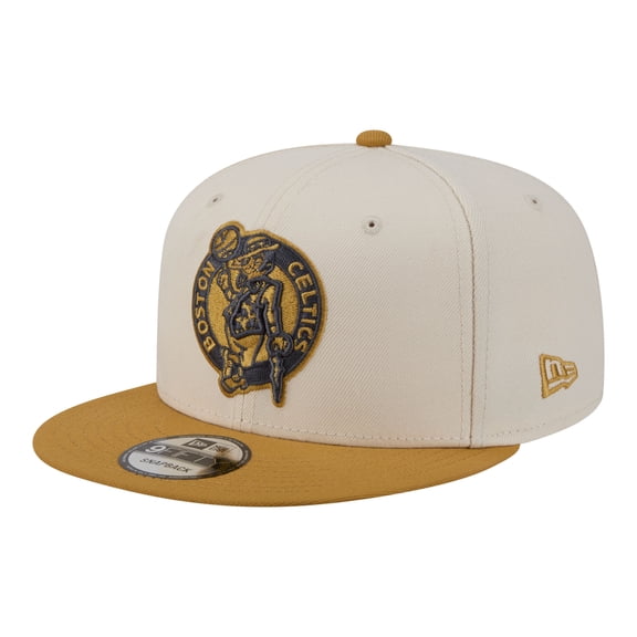 Men's New Era  Cream/Tan Boston Celtics Two-Tone Color Pack 9FIFTY Snapback Hat