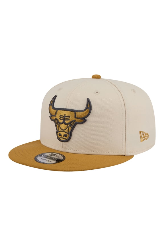 Men's New Era Cream/Tan Chicago Bulls Two-Tone Color Pack 9FIFTY Snapback Hat