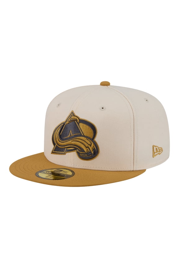 Men's New Era Cream/Tan Colorado Avalanche Colorpack Two-Tone 59FIFTY Fitted Hat