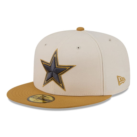 Men's New Era Cream/Tan Dallas Cowboys Two-Tone Color Pack 59FIFTY Fitted Hat