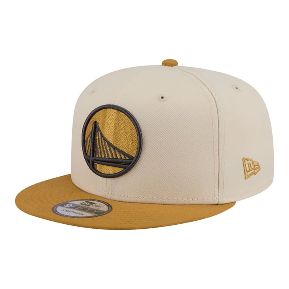 Men's New Era  Cream/Tan Golden State Warriors Two-Tone Color Pack 9FIFTY Snapback Hat