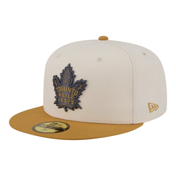 Men's New Era Cream/Tan Toronto Maple Leafs Colorpack Two-Tone 59FIFTY Fitted Hat