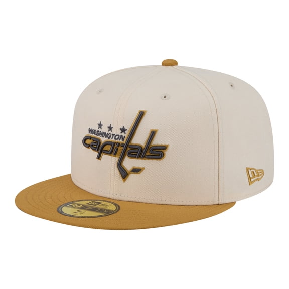 Men's New Era Cream/Tan Washington Capitals Colorpack Two-Tone 59FIFTY Fitted Hat