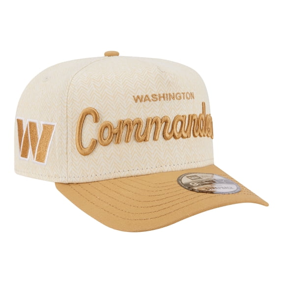 Men's New Era Cream Washington Commanders Herringbone 9FIFTY A-Frame Snapback Hat