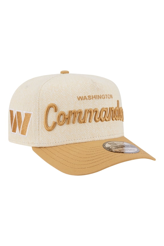 Men's New Era Cream Washington Commanders Herringbone 9FIFTY A-Frame Snapback Hat