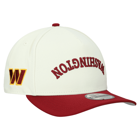 Men's New Era Cream Washington Commanders Upside Down 9FIFTY A-Frame Snapback Hat