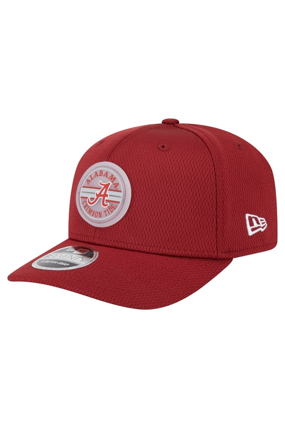 Men's New Era Crimson Alabama Crimson Tide Patched 9SEVENTY Stretch-Snap Adjustable Hat
