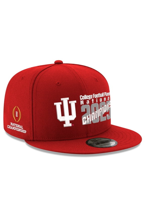 Men's New Era Crimson Indiana Hoosiers College Football Playoff 2025 National Champions 9FIFTY Snapback Hat
