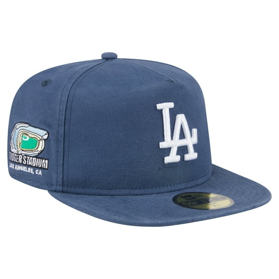 Men's-New Era Blue Los Angeles Dodgers Championship Side Flag A-Frame 59FIFTY Fitted Hat