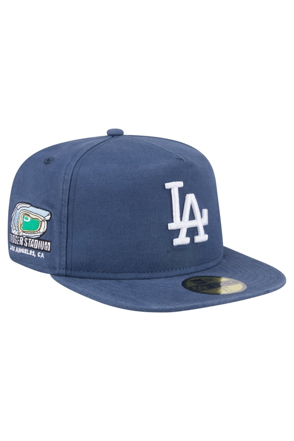 Men's-New Era Blue Los Angeles Dodgers Championship Side Flag A-Frame 59FIFTY Fitted Hat