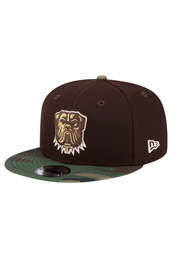 Men's New Era Dark Brown Cleveland Browns Burnt Wood Camo 9FIFTY Snapback Hat
