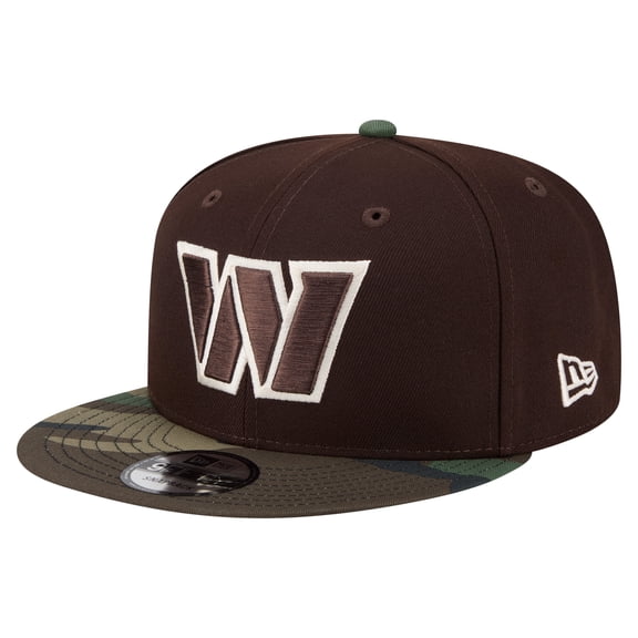 Men's New Era Dark Brown Washington Commanders Burnt Wood Camo 9FIFTY Snapback Hat