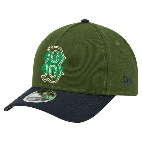 Men's-New Era Dark Green Boston Red Sox City Feature 9FORTY A-Frame Adjustable Hat