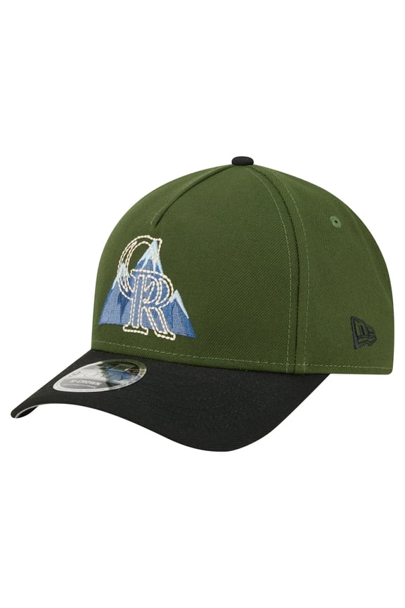 Men's-New Era Dark Green Colorado Rockies City Feature 9FORTY A-Frame Adjustable Hat