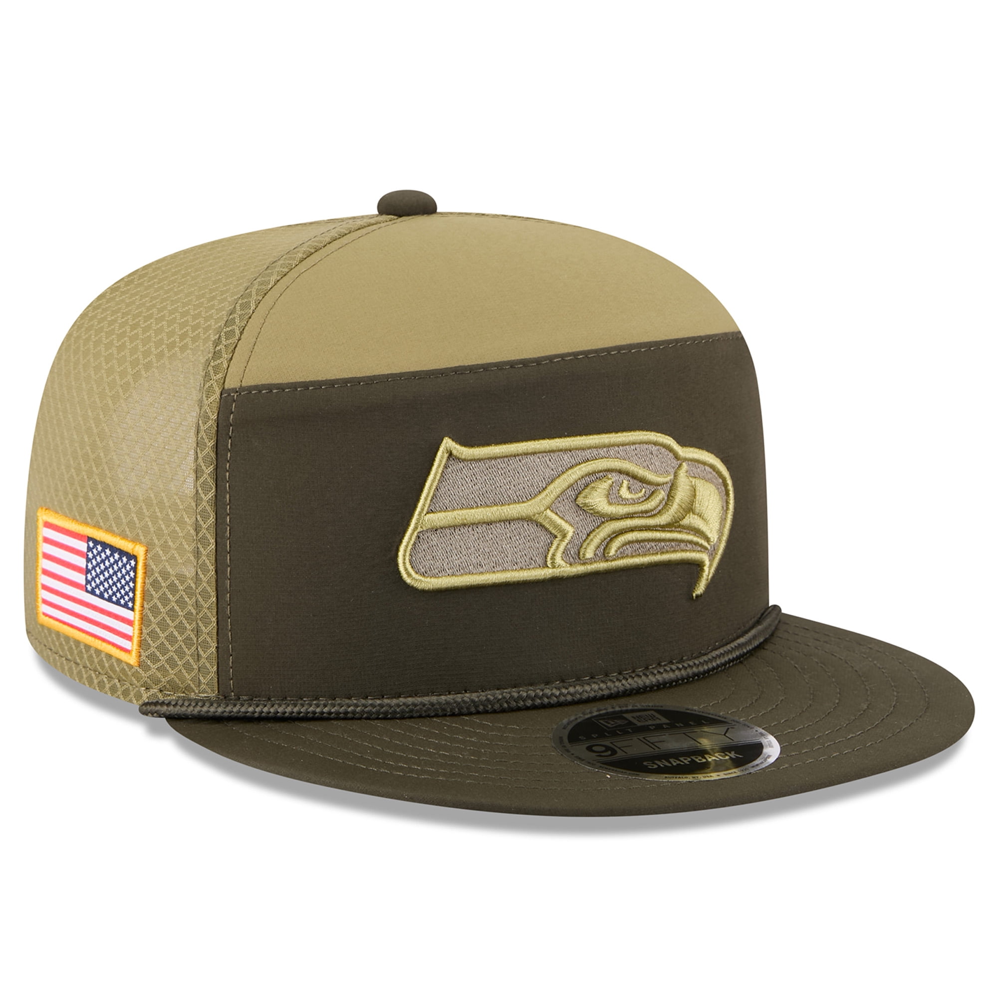 Men's New Era Dark Green Seattle Seahawks 2025 Salute to Service Split ...